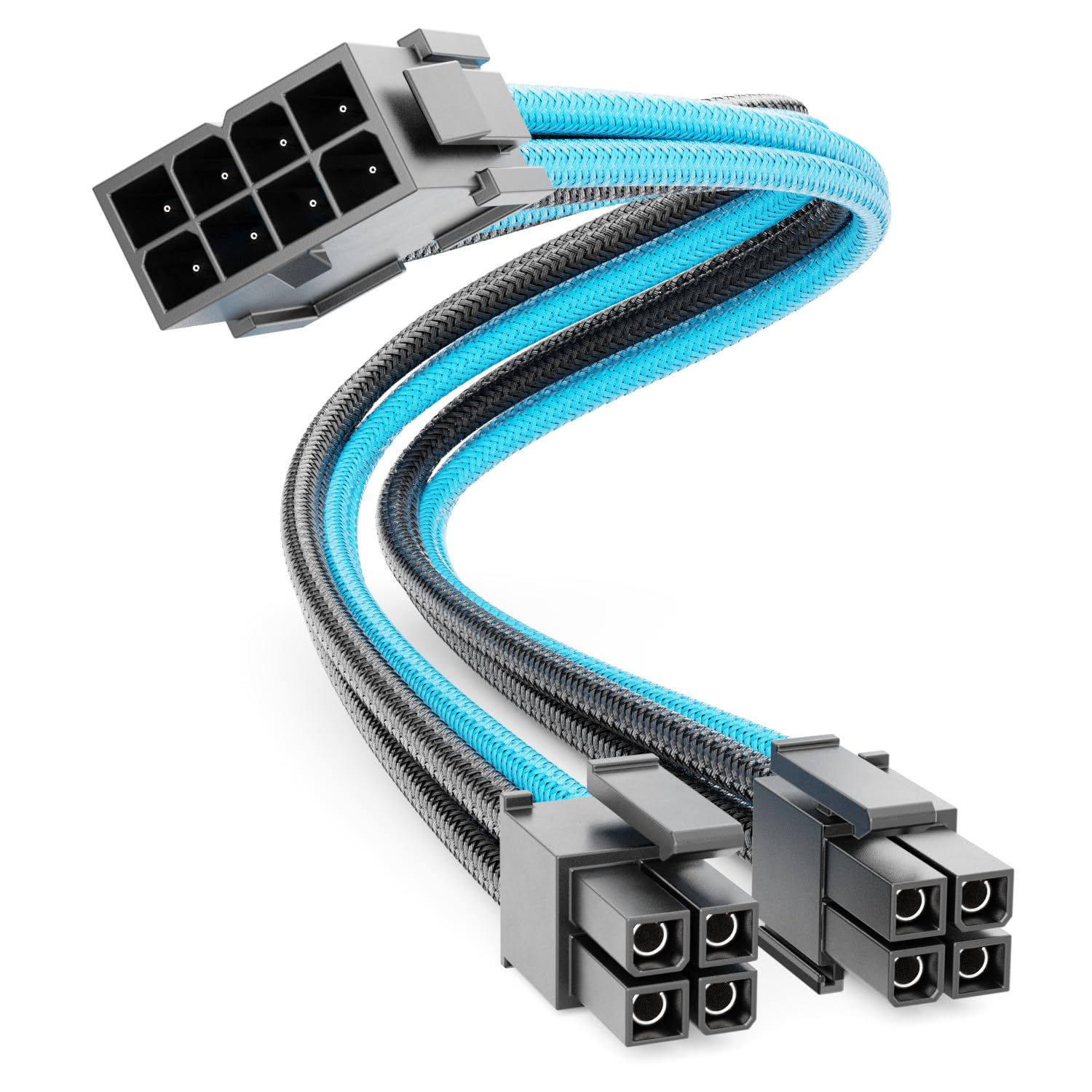 deleyCON 4+4-Pin EPS CPU Processor Power Cable Extension 30cm